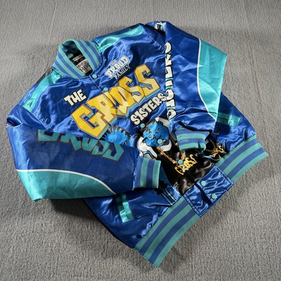 Headgear The Proud Family Satin Bomber Jacket Mens Medium Gross Sisters Hip Hop‎